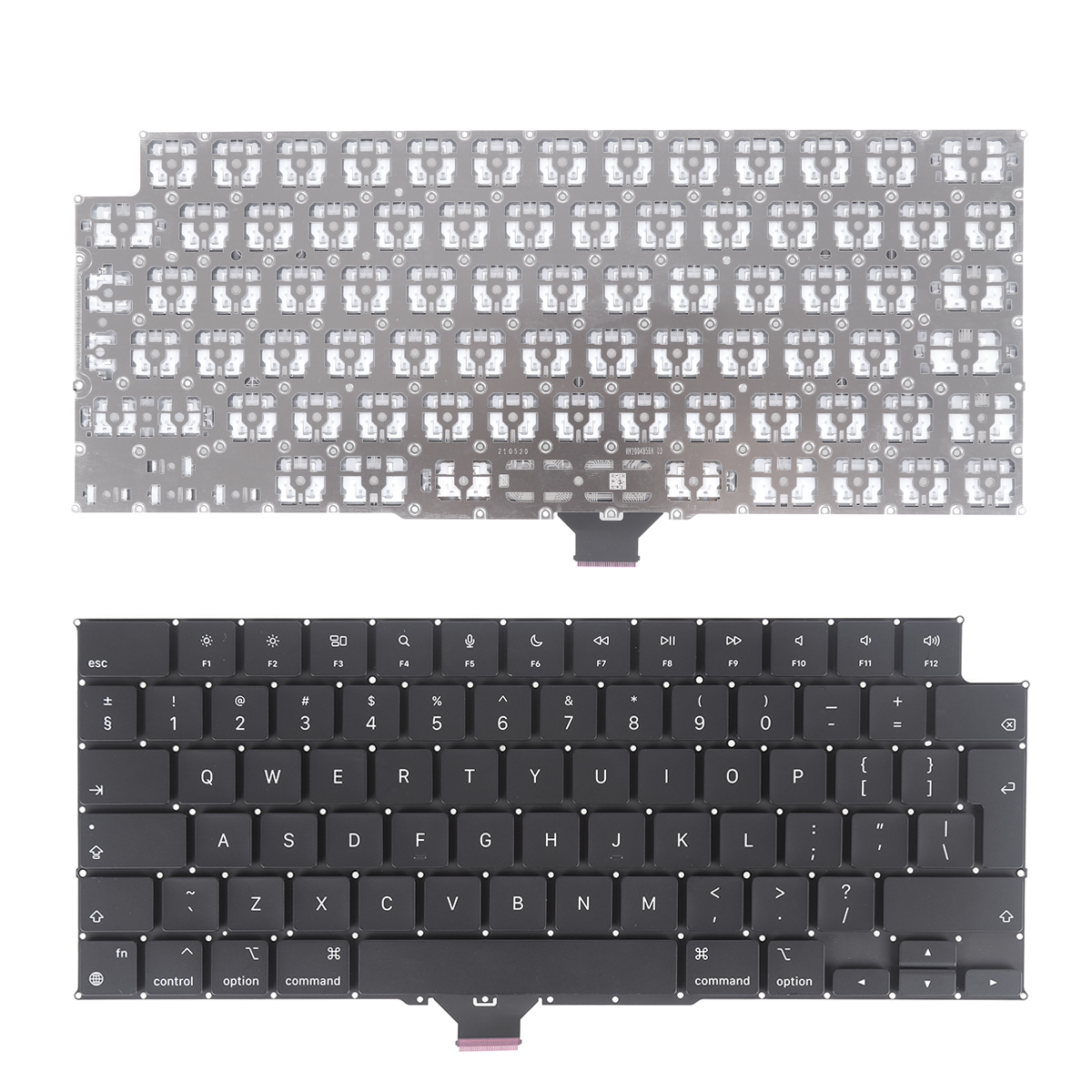 Picture of New Replacement Laptop Keyboard For A2442  Backlit UK,Apple Macbook Pro A2442 A2485 BLACK(Without backlit) Uk Layout
